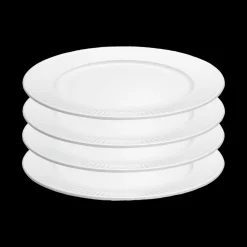 New Pillivuyt Plissé Tallerken flad 4 stk. Hvid