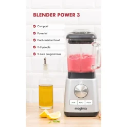 Online Magimix Power 3 Blender 1000 watt Mat stål