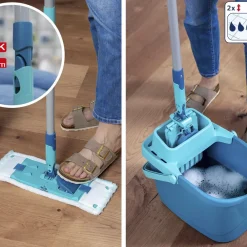 Clearance Leifheit Power Clean M Gulvvaskersæt Turkis