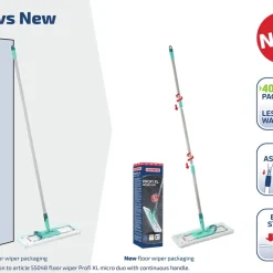 Sale Leifheit Profi Compact Gulvvasker micro duo Hvid/Gr&oslash;n