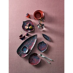 Costa Nova Riviera Asiet laurbærblad Granatr&oslash;d/sort nistret