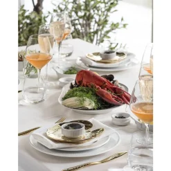 Best Costa Nova Riviera Tallerken åkandeblad Gylden