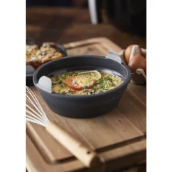 HOLM Rund Silikoneform til airfryer Grå