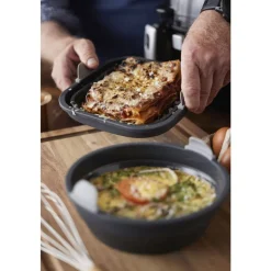 HOLM Rund Silikoneform til airfryer Grå