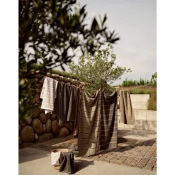 Zone Denmark Sauna Håndklæde Eucalypt/Olive Green/Soft Grey