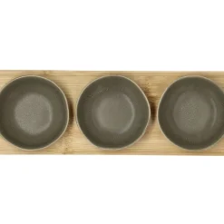 Sale Villa Collection Shoku Bambusbakke med 3 skåle Warm Brown