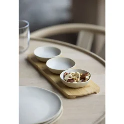 Hot Villa Collection Shoku Bambusbakke med 3 skåle Soft Beige