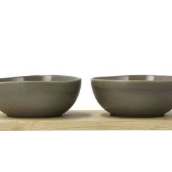 New Villa Collection Shoku Bambusbakke med 2 skåle Warm Brown