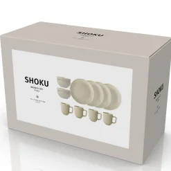 Hot Villa Collection Shoku Brunchsæt 12 dele Soft Beige