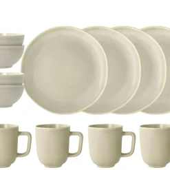 Hot Villa Collection Shoku Brunchsæt 12 dele Soft Beige