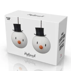 Discount Hoptimist Snowman Juleophæng 2 stk. White