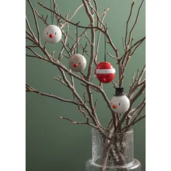 Discount Hoptimist Snowman Juleophæng 2 stk. White