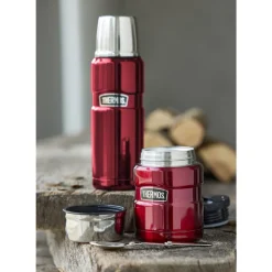 Thermos Stainless King Termoflaske M&oslash;rk r&oslash;d