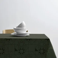 Best Södahl Star Damask Juledug Forest green