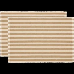 New Södahl Statement Stripe Dækkeserviet 2 stk. Beige