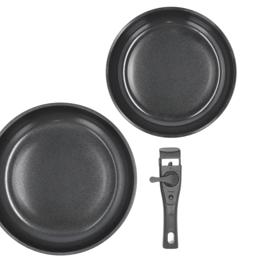 HOLM Stegepandesæt aftagel. håndtag Sort