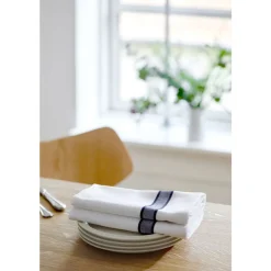 Best Pillivuyt Stofserviet Gr&oslash;n/Hvid