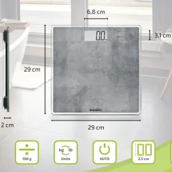 Clearance Soehnle Style Sense Compact 300 Personvægt Betongrå