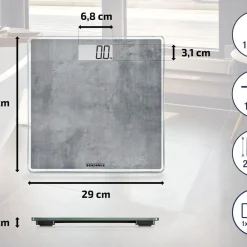 Clearance Soehnle Style Sense Compact 300 Personvægt Betongrå