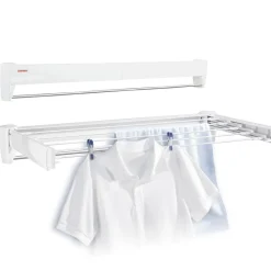 Hot Leifheit Telegant 36 Protect Plus Vægmonteret tørrestativ Hvid