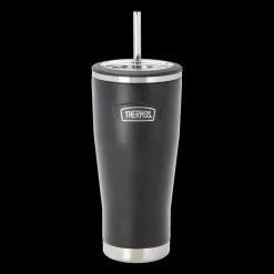 New Thermos Termokrus med sugerør Sort