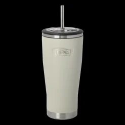 Clearance Thermos Termokrus med sugerør Sand