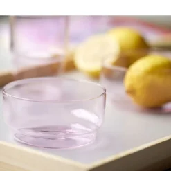 Hot Lyngby Glas Torino Skål 2 stk. Pink