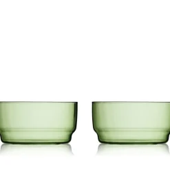 Discount Lyngby Glas Torino Skål 2 stk. Gr&oslash;n