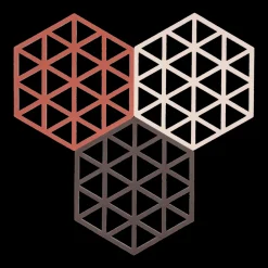 Online Zone Denmark Triangles Bordskåner 3 stk. Burned Red/Rose/Kalamata