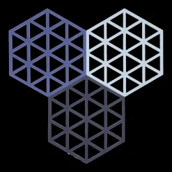 Online Zone Denmark Triangles Bordskåner 3 stk. Midnight/Indigo/Blue