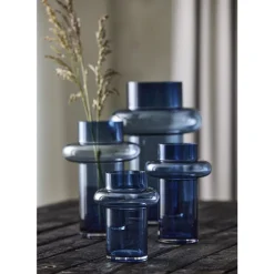 Hot Lyngby Glas Tube Vase Dark Blue