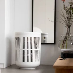 New Zone Denmark Ume Vasketøjskurv med låg White