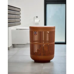 Zone Denmark Ume Vasketøjskurv med låg Terracotta
