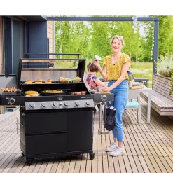 New Rösle Videro PRO G6-S Vario+ Gasgrill 27500 watt Sort