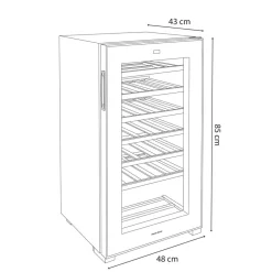 Clearance Nordic Sense Vinkøleskab 33 flasker Sort