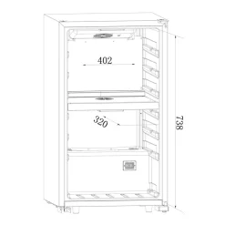 Clearance Nordic Sense Vinkøleskab med 2 zoner Sort