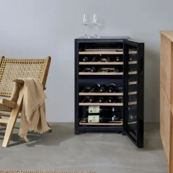 Clearance Nordic Sense Vinkøleskab med 2 zoner Sort