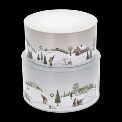 Outlet Pillivuyt Vinter Kagedåsesæt 2 stk. Arctic Ice/Woodrose