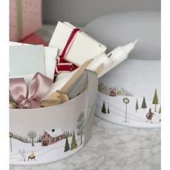 Outlet Pillivuyt Vinter Kagedåsesæt 2 stk. Arctic Ice/Woodrose