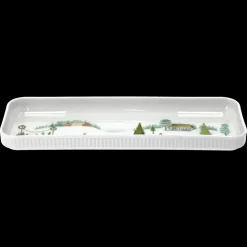 Hot Pillivuyt Vinter Plissé Fad rektangulært Hvid