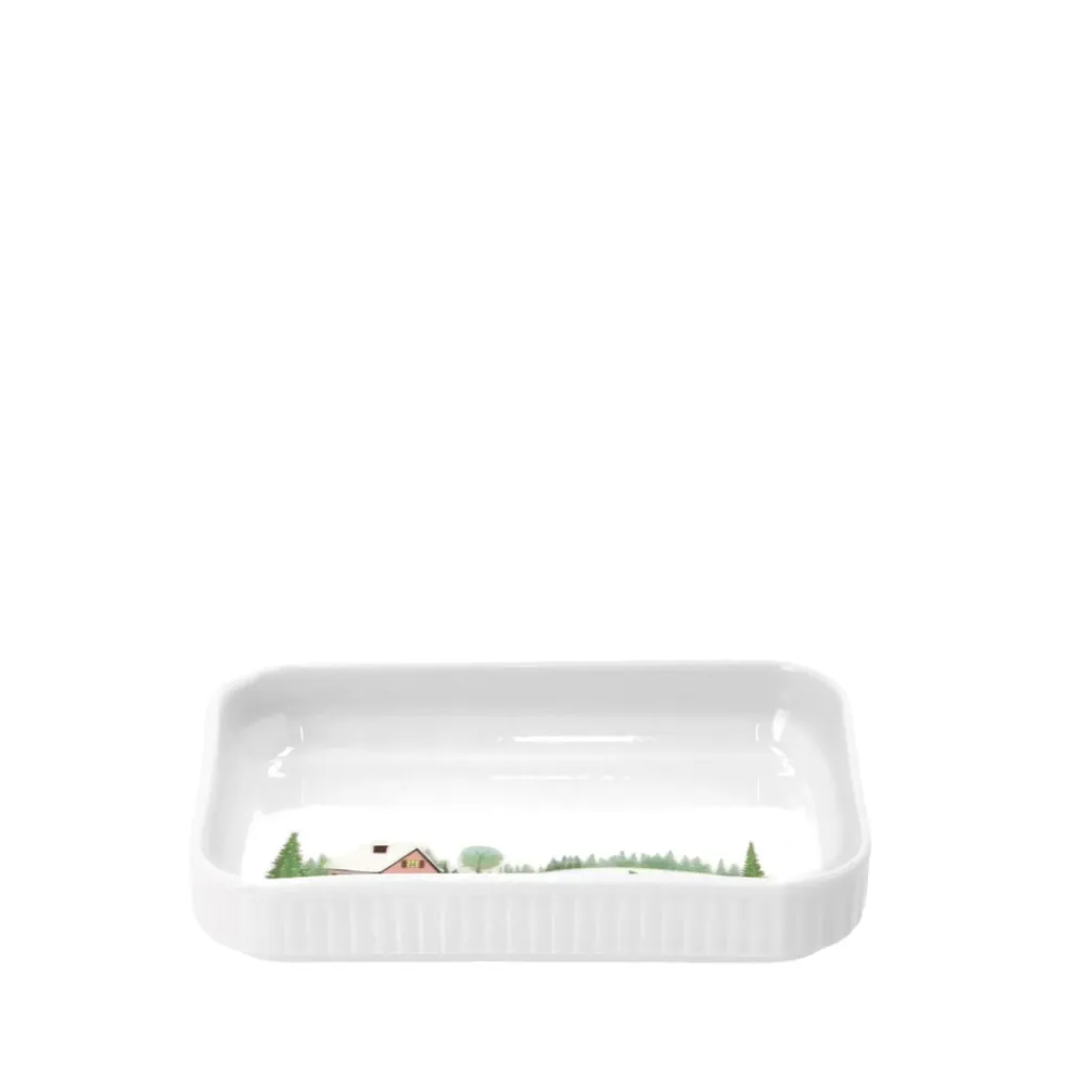 Online Pillivuyt Vinter Plissé Fad rektangulært Hvid