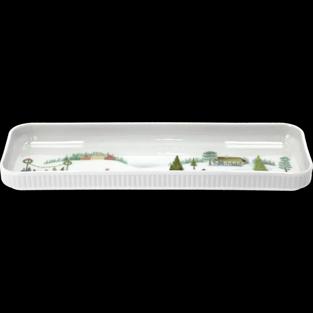 Online Pillivuyt Vinter Plissé Fad rektangulært Hvid