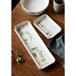 New Pillivuyt Vinter Plissé Fad rektangulært Hvid