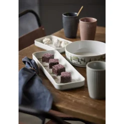 New Pillivuyt Vinter Plissé Fad rektangulært Hvid