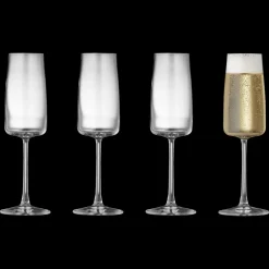 Sale Lyngby Glas Krystal Zero Champagneglas 4 stk. Clear