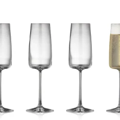 Sale Lyngby Glas Krystal Zero Champagneglas 4 stk. Clear